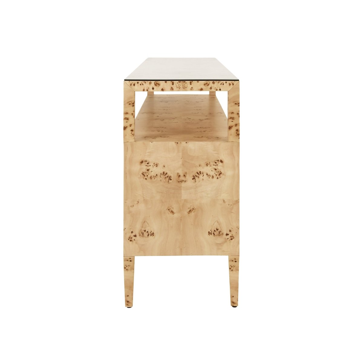 Jordan Burlwood Buffet Cabinet by Worlds Away at Fig Linens and Home - Side View