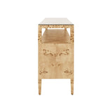 Jordan Burlwood Buffet Cabinet by Worlds Away at Fig Linens and Home - Side View