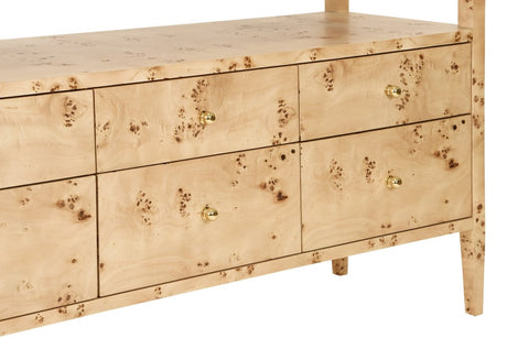 Jordan Burlwood Buffet Cabinet by Worlds Away at Fig Linens and Home - Detail View 2