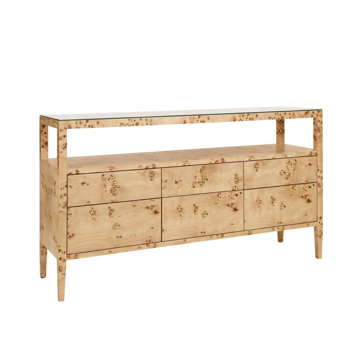 Jordan Burlwood Buffet Cabinet by Worlds Away at Fig Linens and Home - Angle View