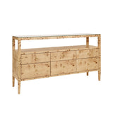 Jordan Burlwood Buffet Cabinet by Worlds Away at Fig Linens and Home - Angle View