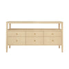 Jordan Natural Buffet Cabinet by Worlds Away | 6-Drawer Console Table at Fig Linens and Home 1