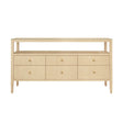 Jordan Natural Buffet Cabinet by Worlds Away | 6-Drawer Console Table at Fig Linens and Home 1