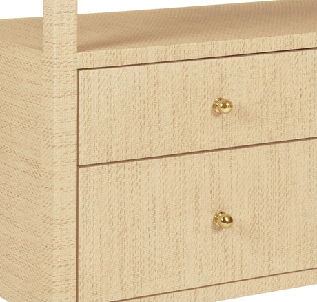 Jordan Natural Buffet Cabinet by Worlds Away | 6-Drawer Console at Fig Linens and Home - Detail 2