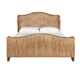 Jovi King Bed by Worlds Away | Coastal Natural Woven Bed at Fig Linens and Home View 1
