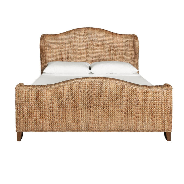 Jovi King Bed by Worlds Away | Coastal Natural Woven Bed at Fig Linens and Home View 1