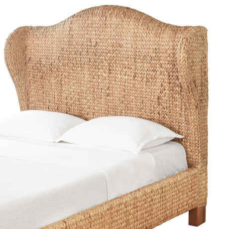 Jovi Queen Bed by Worlds Away at Fig Linens and Home | Coastal Winged Headboard Bed 3