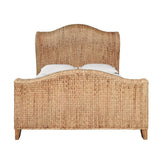 Jovi Queen Bed by Worlds Away at Fig Linens and Home | Coastal Winged Headboard Bed 1