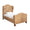 Jovi Twin Bed by Worlds Away | Winged Headboard Woven Coastal Bed at Fig Linens and Home 1