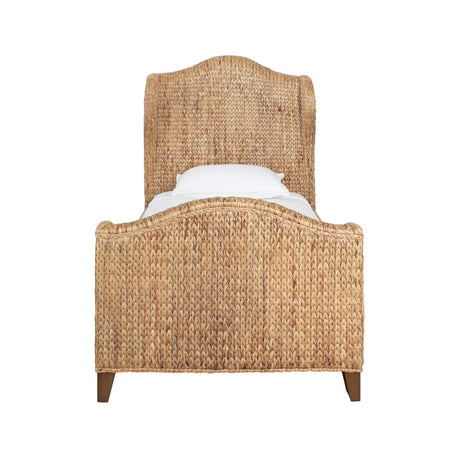 Jovi Twin Bed by Worlds Away | Winged Headboard Woven Coastal Bed at Fig Linens and Home 3