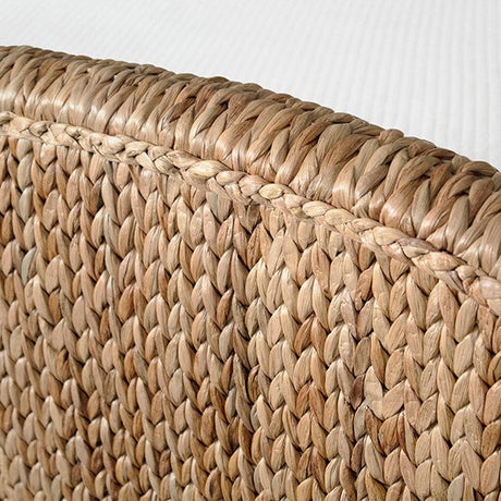 Jovi Twin Bed by Worlds Away | Winged Headboard Woven Coastal Bed at Fig Linens and Home 6