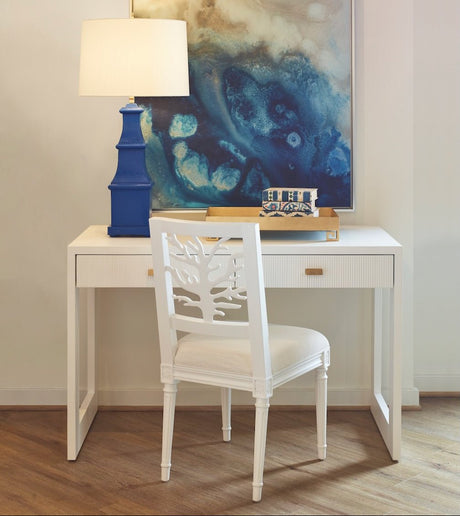 Julian Gold Leaf Decorative Tray by Worlds Away - Lifestyle View