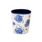 June Blue and Cream Wastebasket Worlds Away at Fig Linens and Home