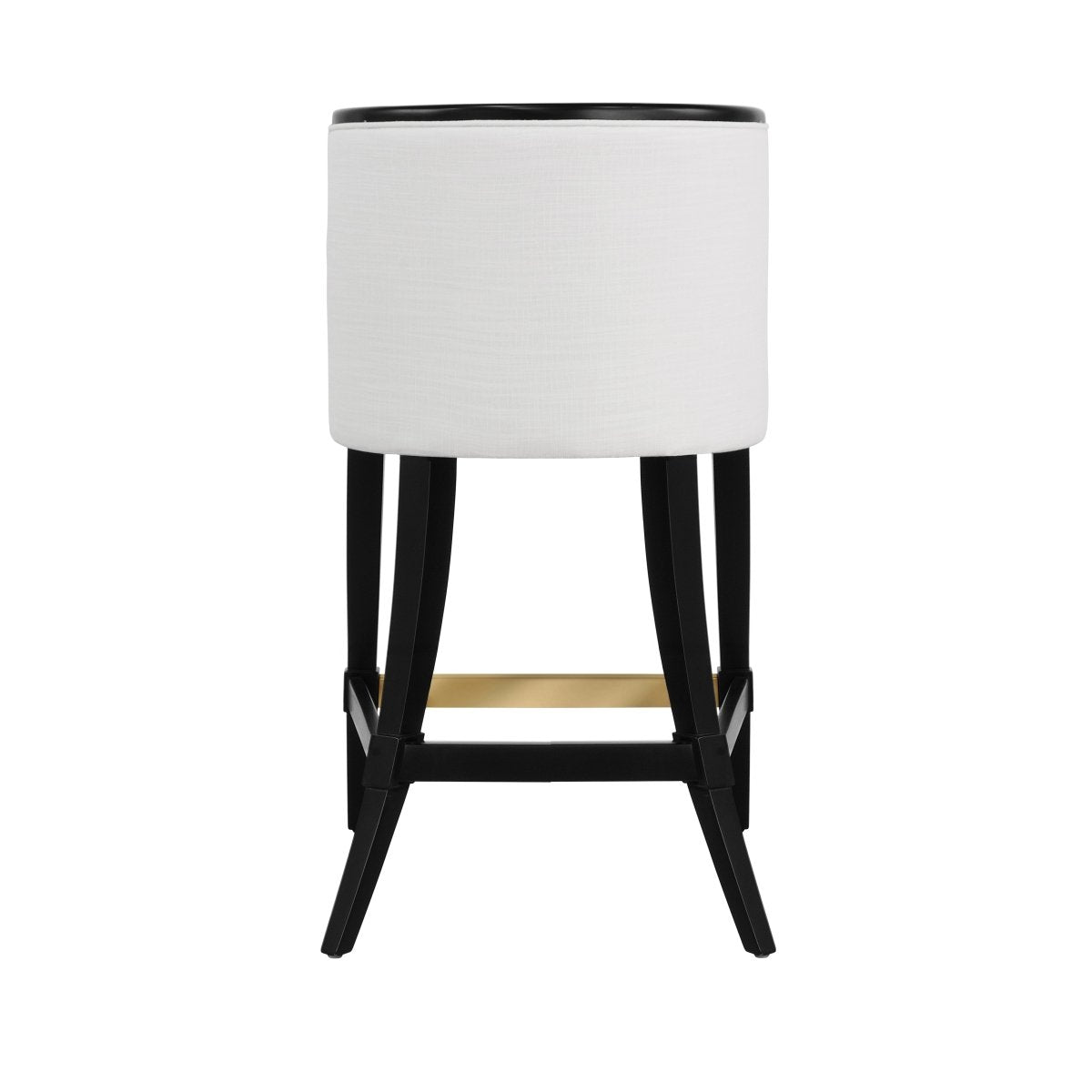 Keaton Black Counter Stool by Worlds Away | Kitchen and Bar Stool Back View