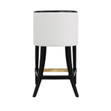 Keaton Black Counter Stool by Worlds Away | Kitchen and Bar Stool Back View