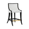 Keaton Black Counter Stool by Worlds Away | Kitchen and Bar Stool Angle View