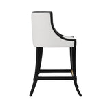 Keaton Black Counter Stool by Worlds Away | Kitchen and Bar Stool Side View