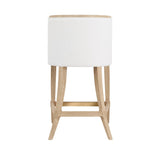 Keaton Cerused Oak Counter Stool by Worlds Away | Kitchen and Bar Seating Back View