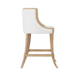 Keaton Cerused Oak Counter Stool by Worlds Away | Kitchen and Bar Seating Side View