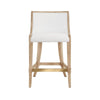 Keaton Cerused Oak Counter Stool by Worlds Away | Kitchen and Bar Seating Front View