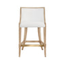 Keaton Cerused Oak Counter Stool by Worlds Away | Kitchen and Bar Seating Front View