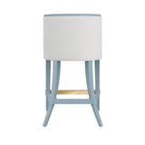 Keaton Light Blue Counter Stool by Worlds Away | Kitchen and Bar Stool Back View