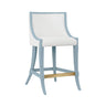 Keaton Light Blue Counter Stool by Worlds Away | Kitchen and Bar Stool Angle View