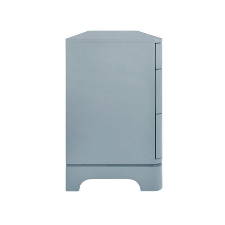 Kilmer Light Blue Cabinet by Worlds Away at Fig Linens and Home - Side of 6-Drawer Dresser