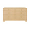 Kilmer Natural 6-Drawer Dresser | Worlds Away Chest of Drawers at Fig Linens and Home - Front View