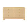 Kilmer Natural 6-Drawer Dresser | Worlds Away Chest of Drawers at Fig Linens and Home - Front View