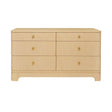 Kilmer Natural 6-Drawer Dresser | Worlds Away Chest of Drawers at Fig Linens and Home - Front View