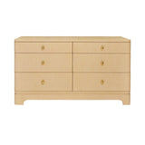 Kilmer Natural 6-Drawer Dresser | Worlds Away Chest of Drawers at Fig Linens and Home - Front View