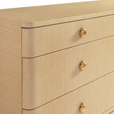 Kilmer Natural 6-Drawer Dresser | Worlds Away Chest at Fig Linens and Home - Hardware View