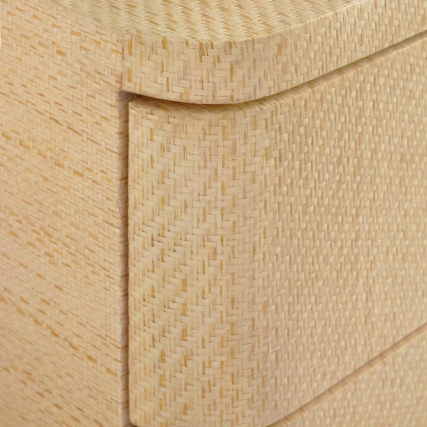 Kilmer Natural 6-Drawer Dresser | Worlds Away Chest at Fig Linens and Home - Corner Detail 2