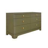 Kilmer Olive Green Cabinet by Worlds Away at Fig Linens and Home - Dresser Angle View