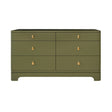 Kilmer Olive Green Cabinet by Worlds Away at Fig Linens and Home - Dresser Front View