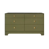 Kilmer Olive Green Cabinet by Worlds Away at Fig Linens and Home - Dresser Front View