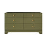 Kilmer Olive Green Cabinet by Worlds Away at Fig Linens and Home - Dresser Front View