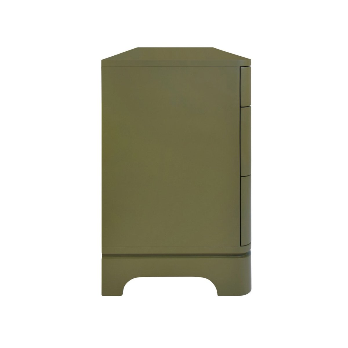 Kilmer Olive Green Cabinet by Worlds Away at Fig Linens and Home - Dresser Side View