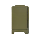 Kilmer Olive Green Cabinet by Worlds Away at Fig Linens and Home - Dresser Side View