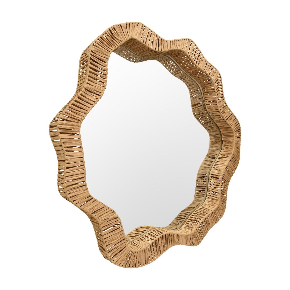 Komodo Rattan Mirror by Worlds Away | Wall Mirrors at Fig Linens and Home View 2