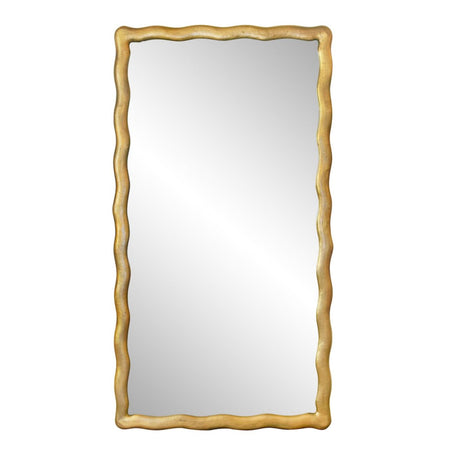 Kylo Brass Finish Wall Mirror | Worlds Away Rectangular Mirror at Fig Linens and Home 1