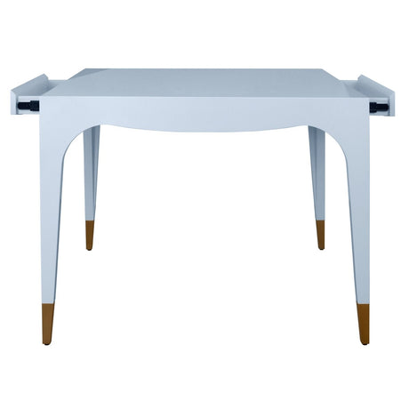 Lacey Light Blue Game Table by Worlds Away at Fig Linens and Home - View 3