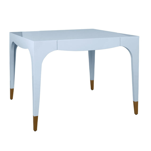 Lacey Light Blue Game Table by Worlds Away at Fig Linens and Home - View 1