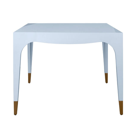 Lacey Light Blue Game Table by Worlds Away at Fig Linens and Home - View 4