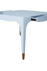Lacey Light Blue Game Table by Worlds Away at Fig Linens and Home - View 5