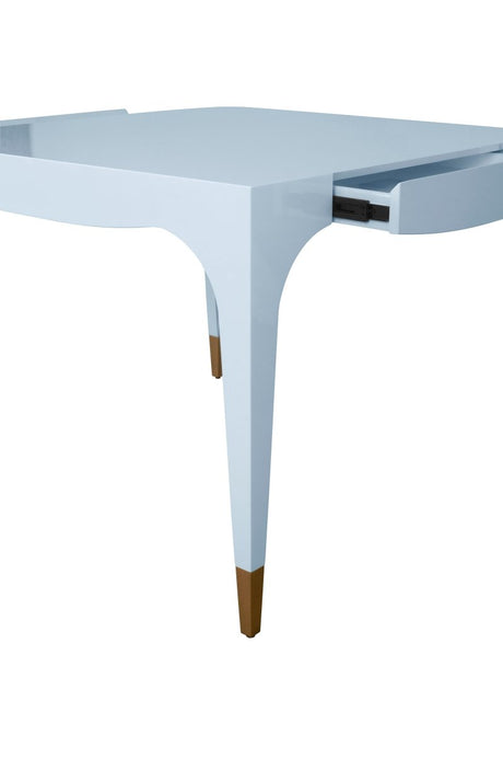 Lacey Light Blue Game Table by Worlds Away at Fig Linens and Home - View 5