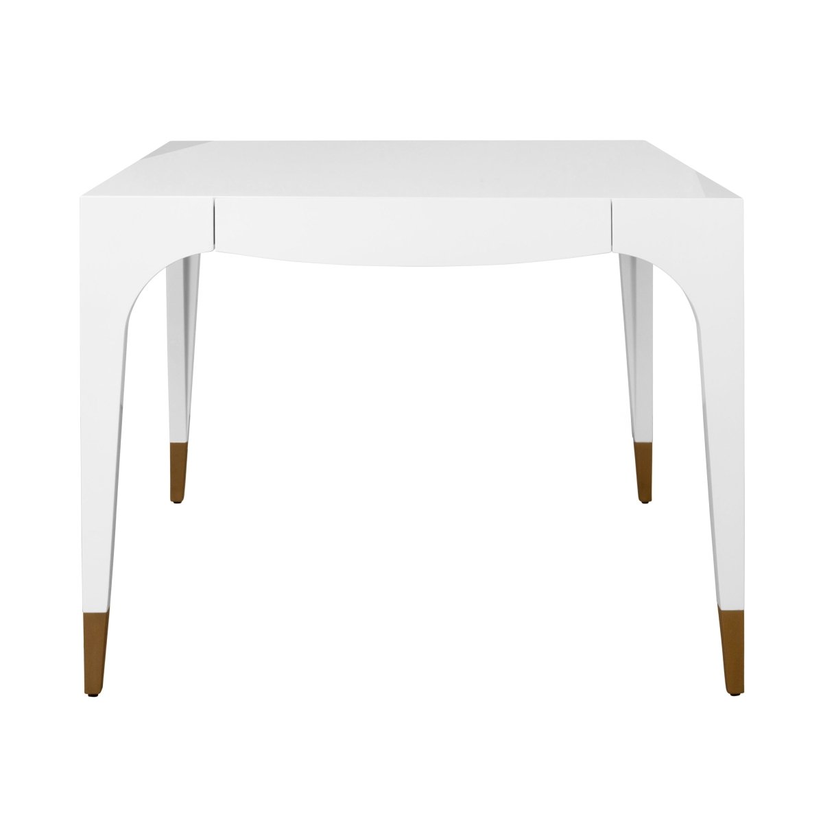 Lacey White Game Table by Worlds Away at Fig Linens and Home - View 4
