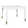 Lacey White Game Table by Worlds Away at Fig Linens and Home - View 5