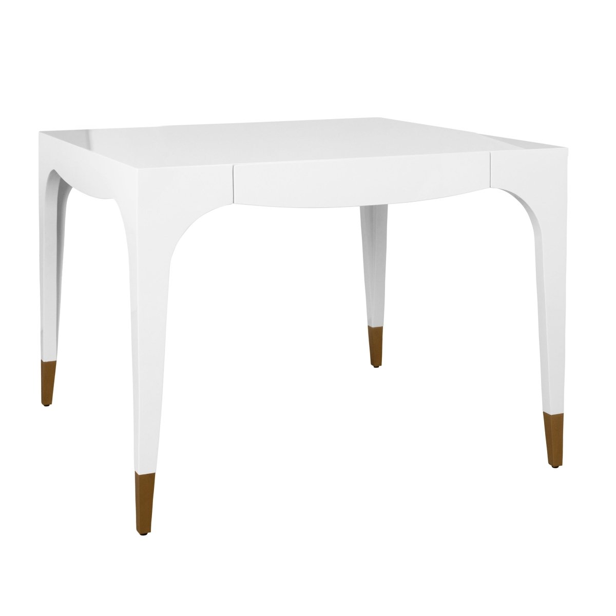 Lacey White Game Table by Worlds Away at Fig Linens and Home - View 5